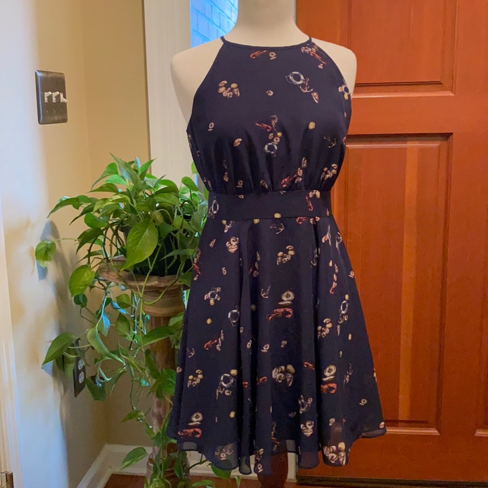 Seashell ocean pattern sun dress